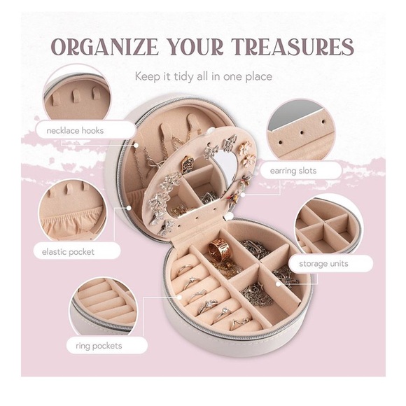 Jewelry - Elegant Jewelry Organizer Box - Cream